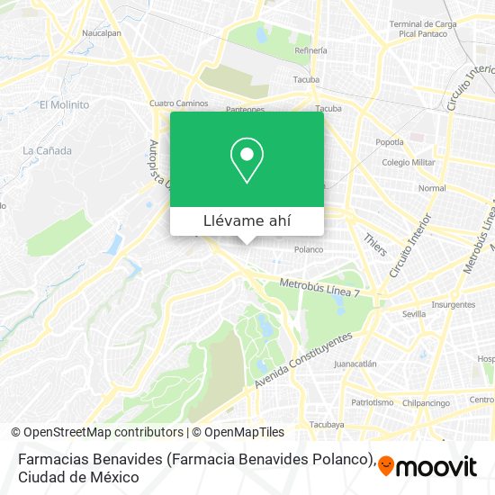 Mapa de Farmacias Benavides (Farmacia Benavides Polanco)