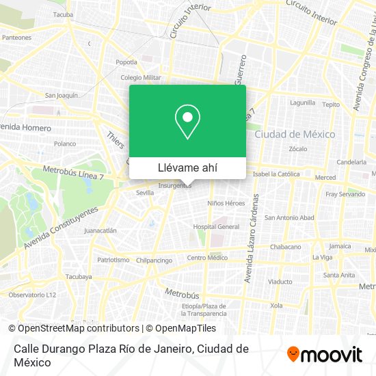 Mapa de Calle Durango Plaza Río de Janeiro