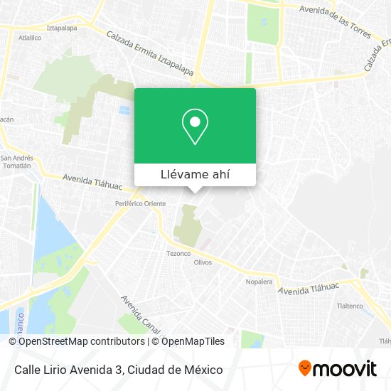 Mapa de Calle Lirio Avenida 3