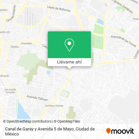 Mapa de Canal de Garay y Avenida 5 de Mayo