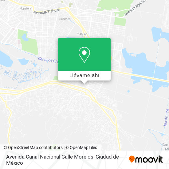 Mapa de Avenida Canal Nacional Calle Morelos