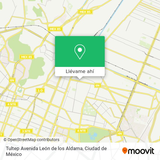 Mapa de Tultep Avenida León de los Aldama