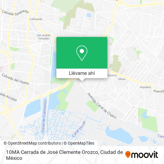 Mapa de 10MA Cerrada de José Clemente Orozco