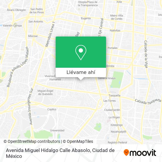 Mapa de Avenida Miguel Hidalgo Calle Abasolo