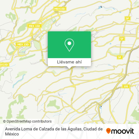 Mapa de Avenida Loma de Calzada de las Águilas