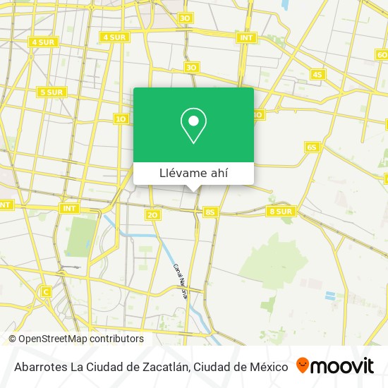 Mapa de Abarrotes La Ciudad de Zacatlán