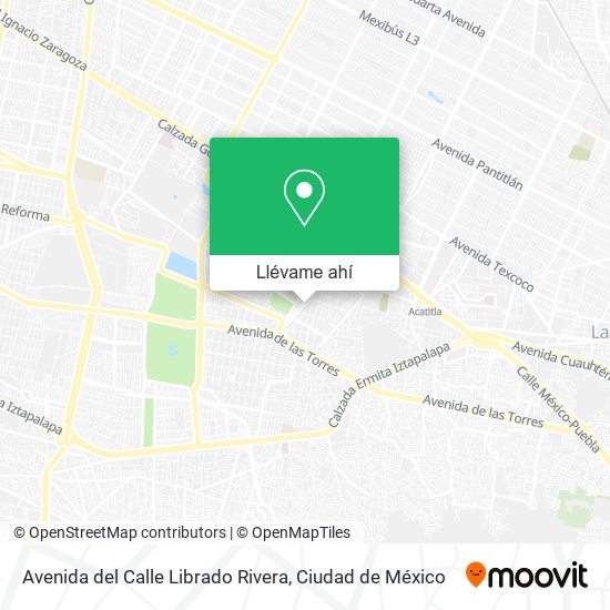 Mapa de Avenida del Calle Librado Rivera