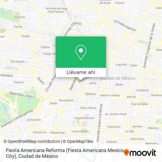 Mapa de Fiesta Americana Reforma (Fiesta Americana Mexico City)