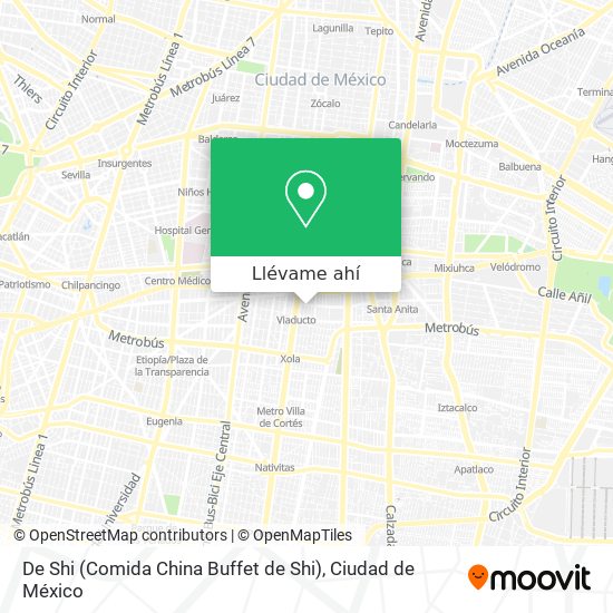 Cómo llegar a De Shi (Comida China Buffet de Shi) en Cuauhtémoc en Autobús  o Metro?