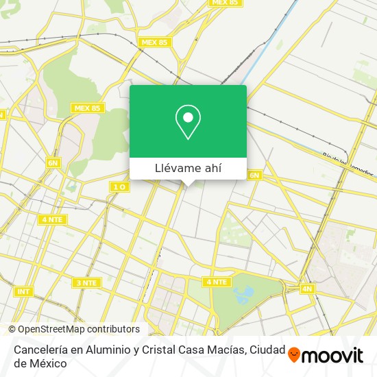 Mapa de Cancelería en Aluminio y Cristal Casa Macías