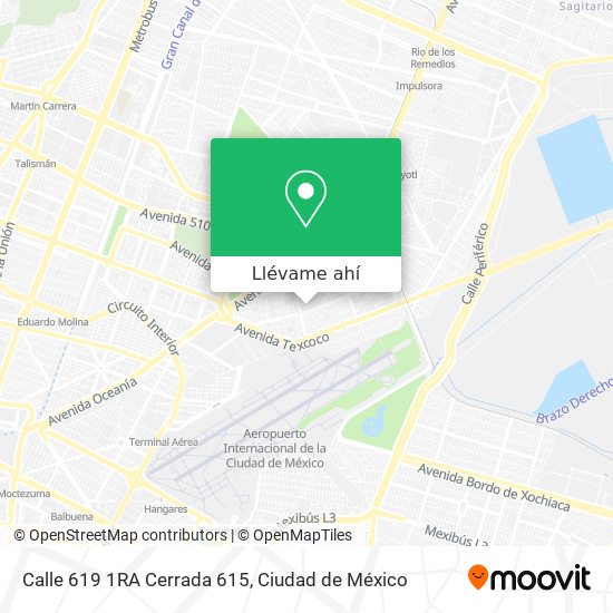 Mapa de Calle 619 1RA Cerrada 615