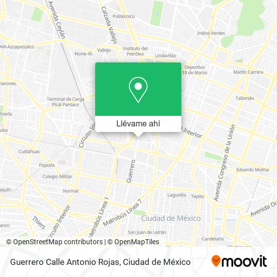 Mapa de Guerrero Calle Antonio Rojas