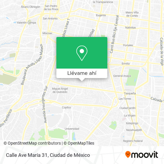 Mapa de Calle Ave María 31