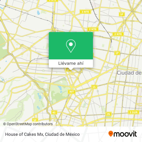 Mapa de House of Cakes Mx