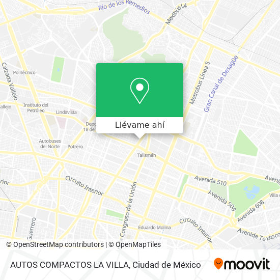 Mapa de AUTOS COMPACTOS LA VILLA