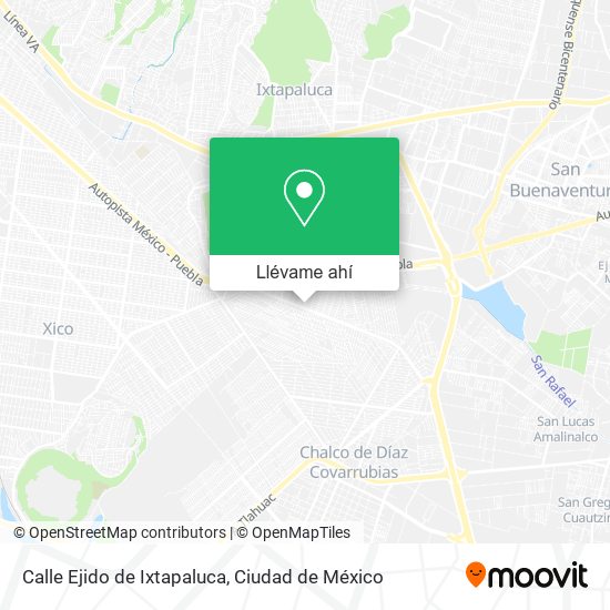 Mapa de Calle Ejido de Ixtapaluca