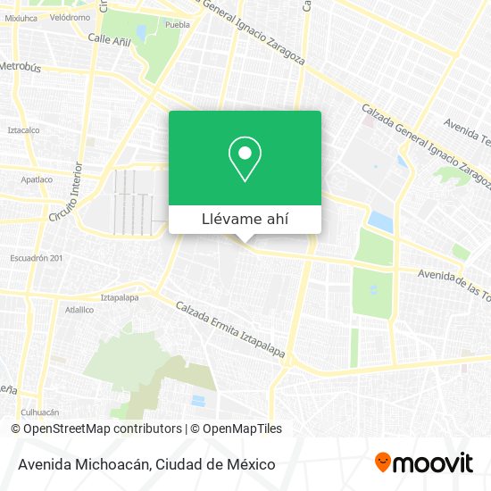 Mapa de Avenida Michoacán