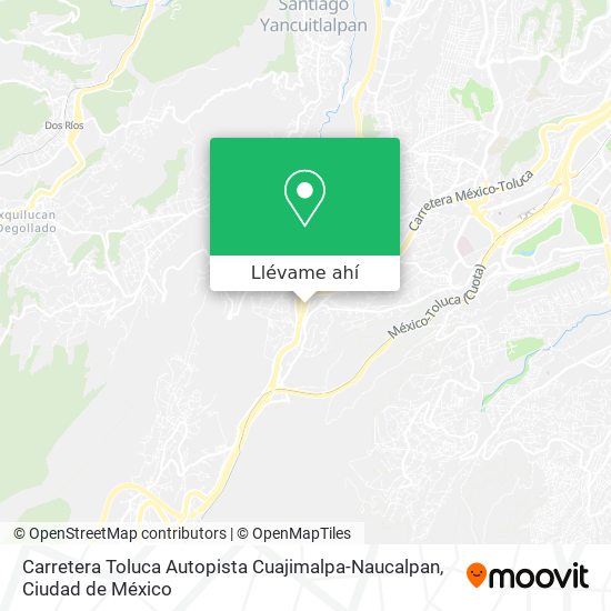 Mapa de Carretera Toluca Autopista Cuajimalpa-Naucalpan