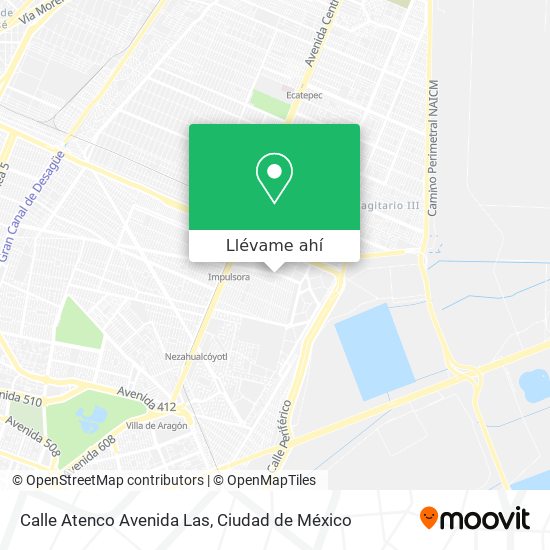 Mapa de Calle Atenco Avenida Las