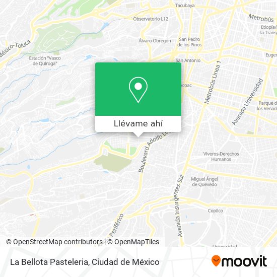 Mapa de La Bellota Pasteleria