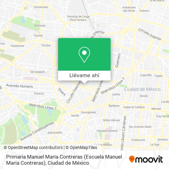 Mapa de Primaria Manuel María Contreras (Escuela Manuel Maria Contreras)