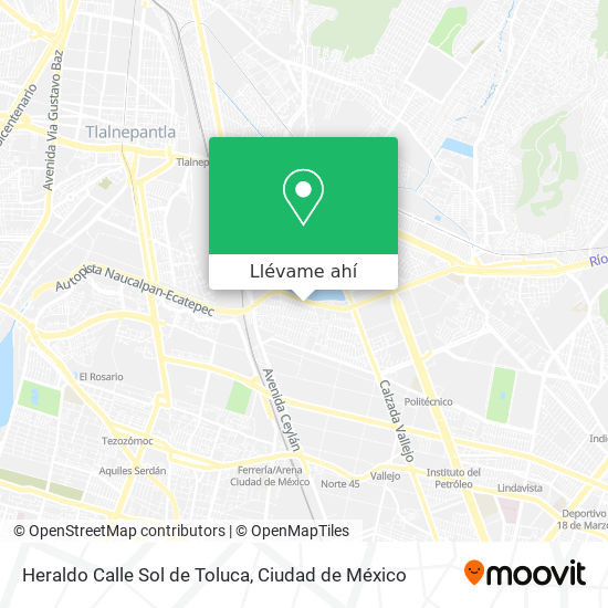 Mapa de Heraldo Calle Sol de Toluca