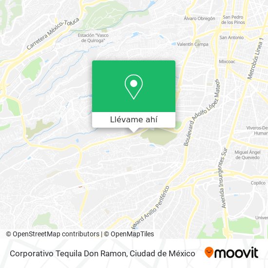 Mapa de Corporativo Tequila Don Ramon