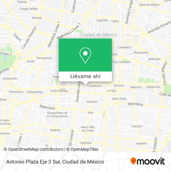 Mapa de Antonio Plaza Eje 3 Sur