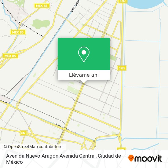 Mapa de Avenida Nuevo Aragón Avenida Central