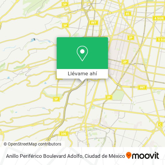 Mapa de Anillo Periférico Boulevard Adolfo