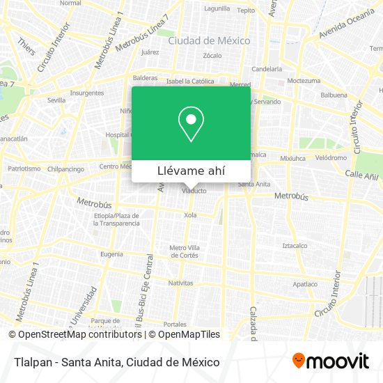 Mapa de Tlalpan - Santa Anita