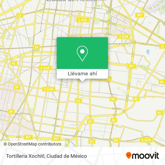 Mapa de Tortilleria Xochitl