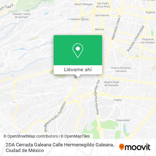 Mapa de 2DA Cerrada Galeana Calle Hermenegildo Galeana