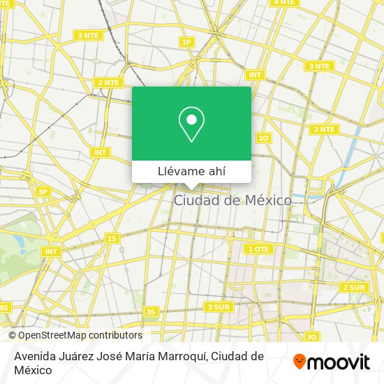 Mapa de Avenida Juárez José María Marroquí