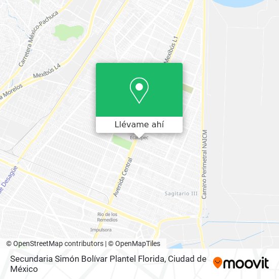 Mapa de Secundaria Simón Bolívar Plantel Florida