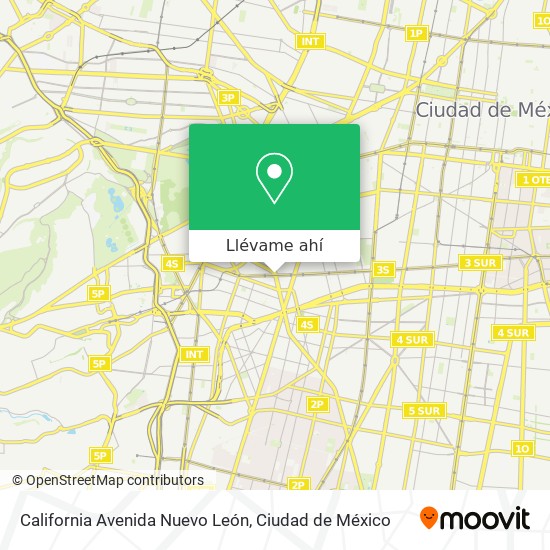 Mapa de California Avenida Nuevo León