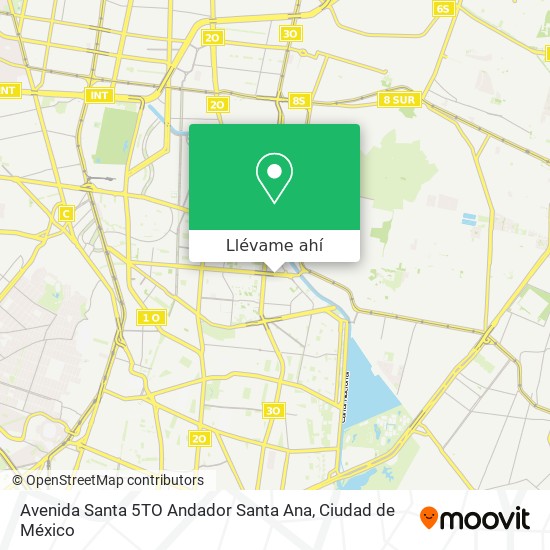 Mapa de Avenida Santa 5TO Andador Santa Ana