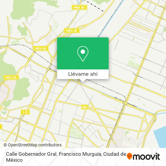 Mapa de Calle Gobernador Gral. Francisco Murguía