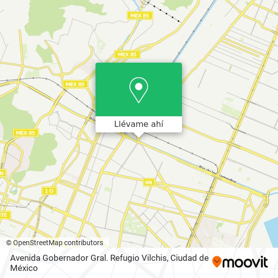 Mapa de Avenida Gobernador Gral. Refugio Vilchis