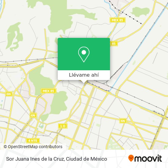 Mapa de Sor Juana Ines de la Cruz