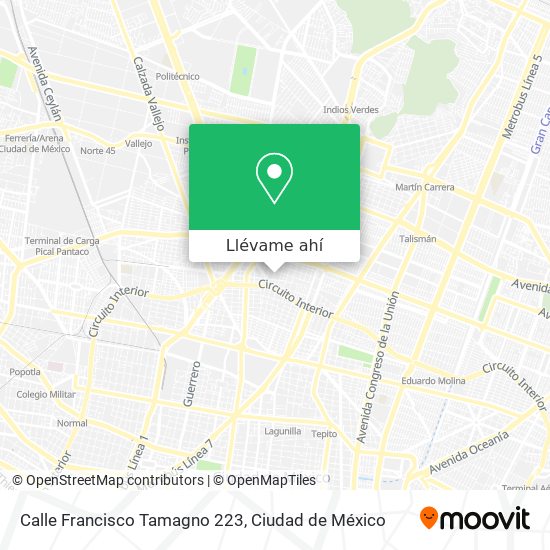 Mapa de Calle Francisco Tamagno 223