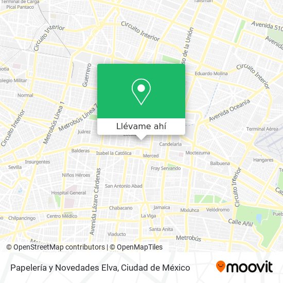 Mapa de Papelería y Novedades Elva