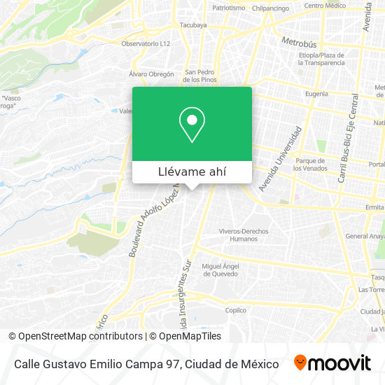 Mapa de Calle Gustavo Emilio Campa 97