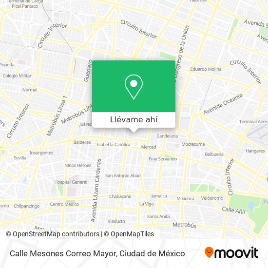 Mapa de Calle Mesones Correo Mayor