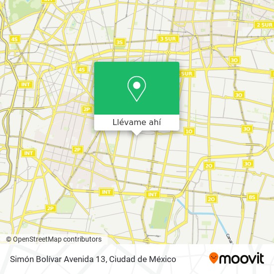 Mapa de Simón Bolívar Avenida 13