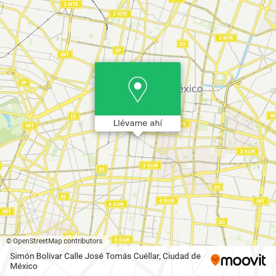 Mapa de Simón Bolívar Calle José Tomás Cuéllar