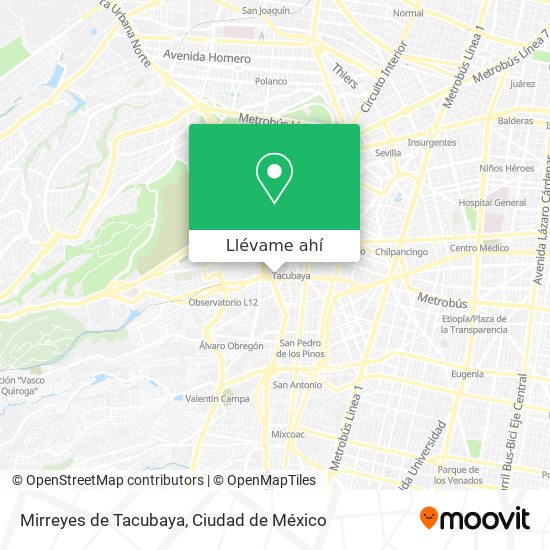 Mapa de Mirreyes de Tacubaya