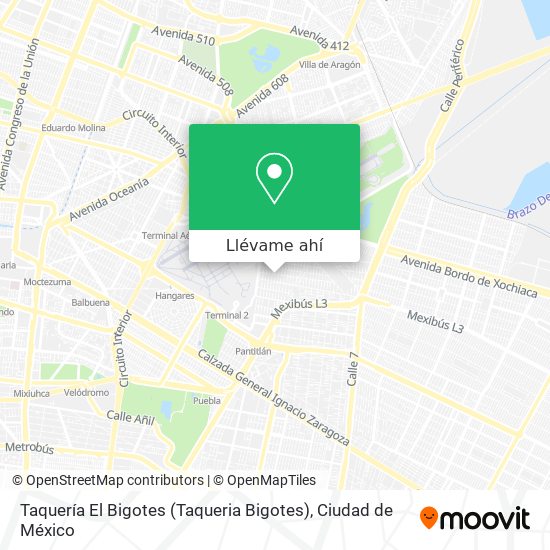 Mapa de Taquería El Bigotes (Taqueria Bigotes)