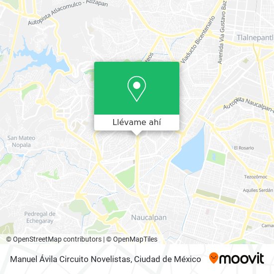 Mapa de Manuel Ávila Circuito Novelistas