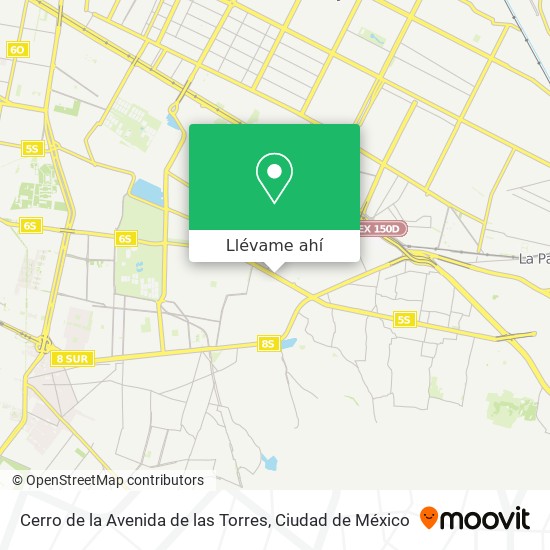 Mapa de Cerro de la Avenida de las Torres